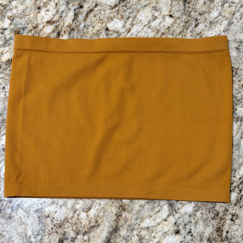 Mustard Ribbed Women's Top